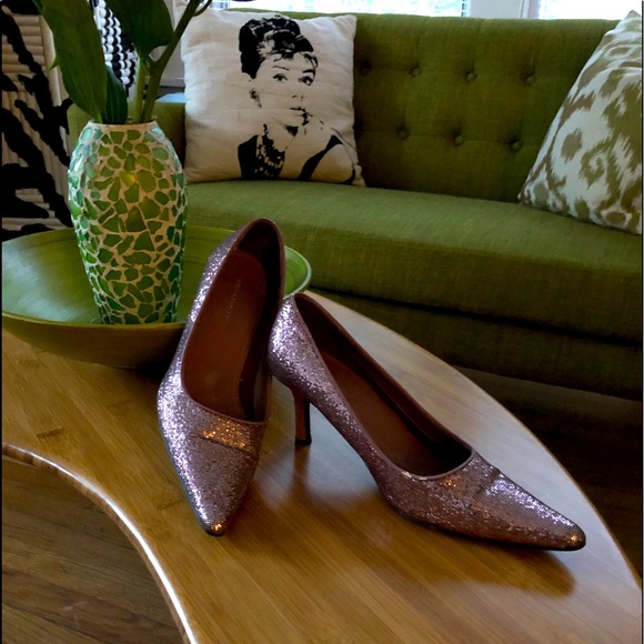 Sparkly Glittery Pink Pumps Heels Size 7 - Picture 1 of 13